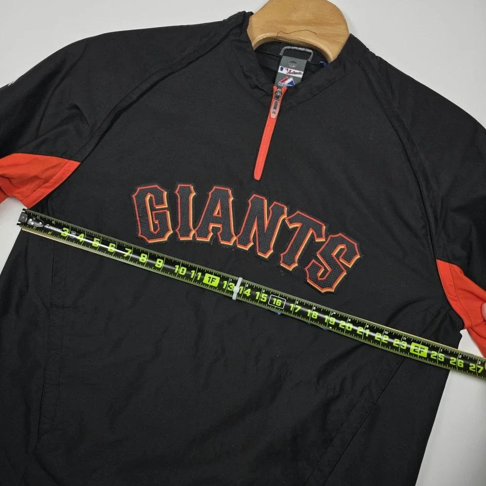 San Francisco Giants Majestic Authentic Jacket Men XL Convertible Sleeve 1/4 Zip